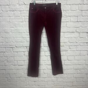 White House Black Market Burgundy Corduroy  Women Size 6R